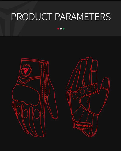 Motorcycle Gloves Men Women Moto Leather Carbon Cycling Winter Gloves Motorbike Motorcross ATV Motor Gloves