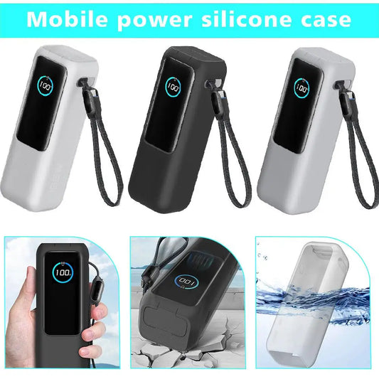 For Anker Zolo 165W Mobile Power Silicone Case Portable Power Bank Protective Cover Portable Travel Case With Carrying Strap