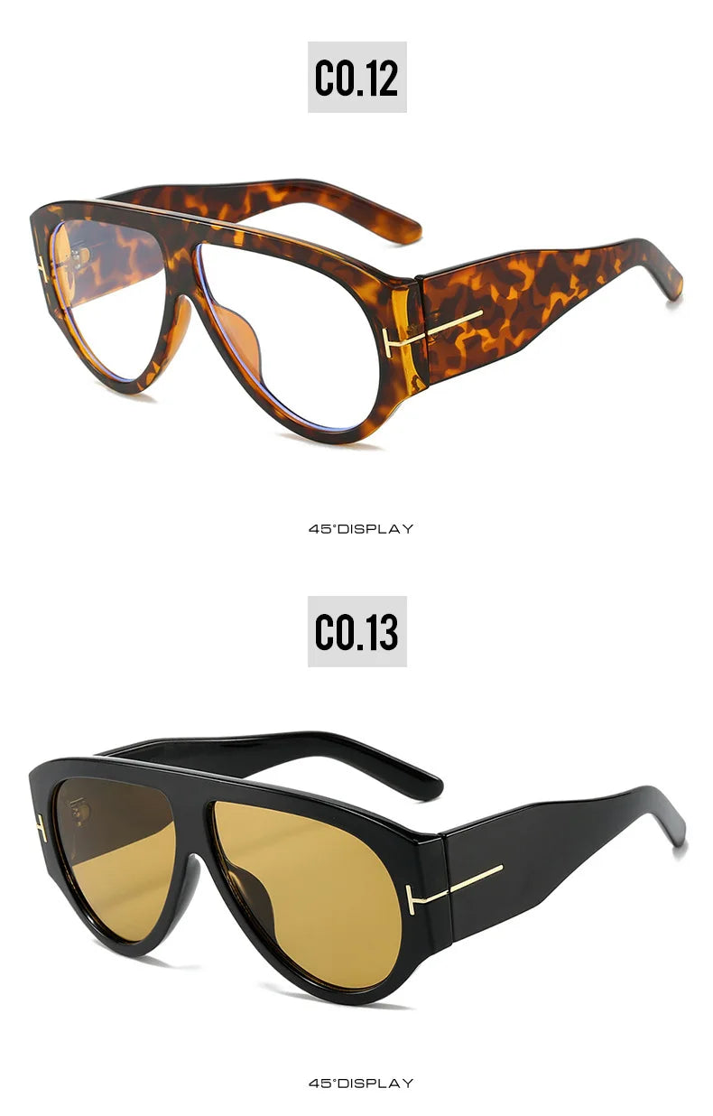 Fashion Pilot Sunglasses Women Brand Designer Large Frame Ins UV400 Ladies Shades Glasses