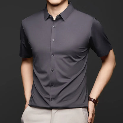 Men’s Ultra Stretch Short Sleeve Shirt – Breathable Business Casual