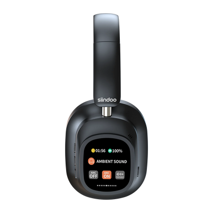 Siindoo JH-ANC930Plus Hybrid Wireless Headphone, Active Noise Cancelling Headphones With Multi Magnetic Touch Control LED Screen