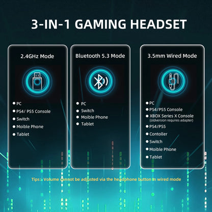 Attack Shark L80Pro Gaming Headphones 2.4G Bluetooth Connection Mode,Dual-microphone Design,Ultra-light Body,Soft Ear Cups