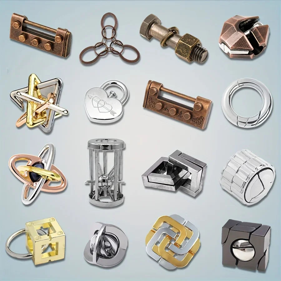 A classic intellectual metal puzzle toy, a difficult educational game toy for Christmas, Thanksgiving and birthday gifts