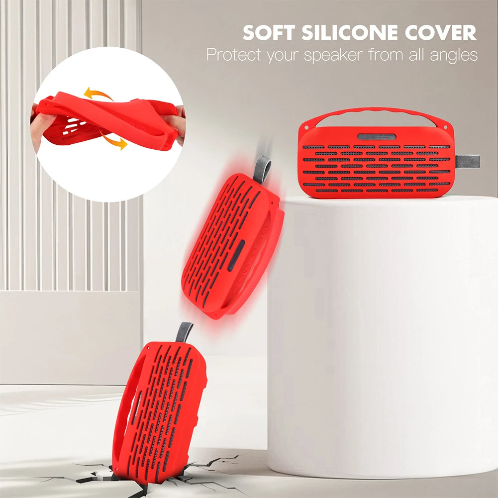 Silicone Case Cover for Bose SoundLink Flex 2nd Gen Speaker Travel Protective Carrying Case Pouch with Handle & Shoulder Strap