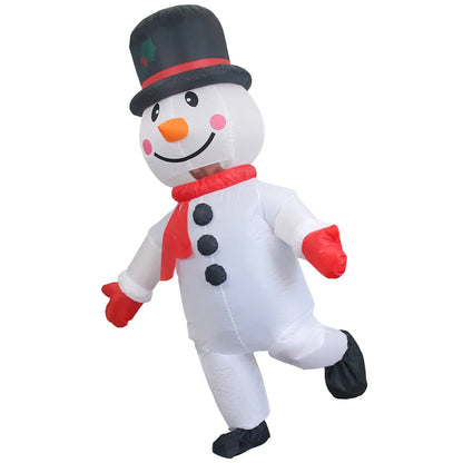 Christmas Inflatable Costume Santa Claus Snowman Gingerbread Tree Adult  Party Masquerade Role Play Holiday Gift