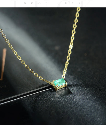 Modian Authentic 925 Sterling Silver Green Tourmaline Necklace Pendant for Women Fashion Bijoux Wedding Statement Jewelry Gifts