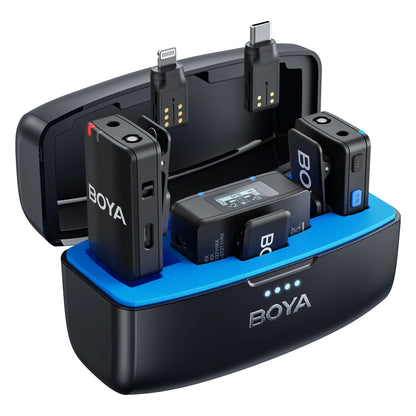 BOYA BOYAMIC Professional Wireless Lavalier Lapel Microphone for iPhone Android Camera Youtube Streaming Record Interview Vlogs