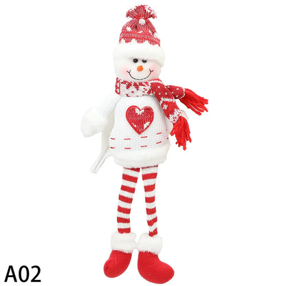 Christmas Dolls Santa Claus Snowman Elk Long Legs Doll Merry Christmas Decoration For Home Xmas Gift Happy New Year 2025 Navidad