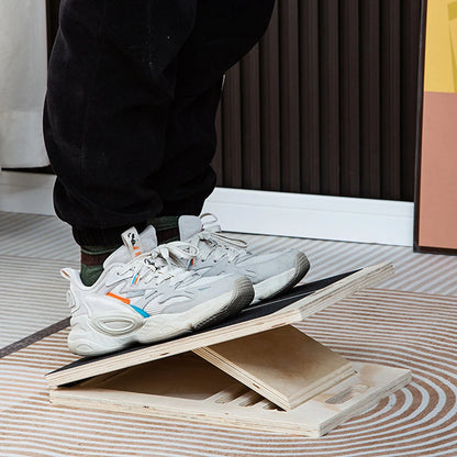 Wooden Slant Board Adjustable Incline Board Portable Calf Stretcher Heavy Duty Calf Stretch Board for Knees Ankle Heel Feet Leg