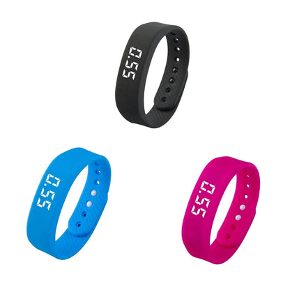 LED Digital Smart Bracelet Waterproof Smart Clock Smartband Vibration Alarm Reminder with Running Pedometer Monitor Smart Band