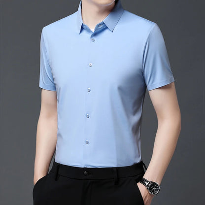 Men’s Ultra Stretch Short Sleeve Shirt – Breathable Business Casual