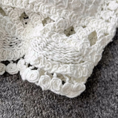 SINGREINY Knit Two Piece Sets Women Summer Vacation Backless Camisole Elastic Waist Shorts Hollow Out Y2K Beach Style Suits