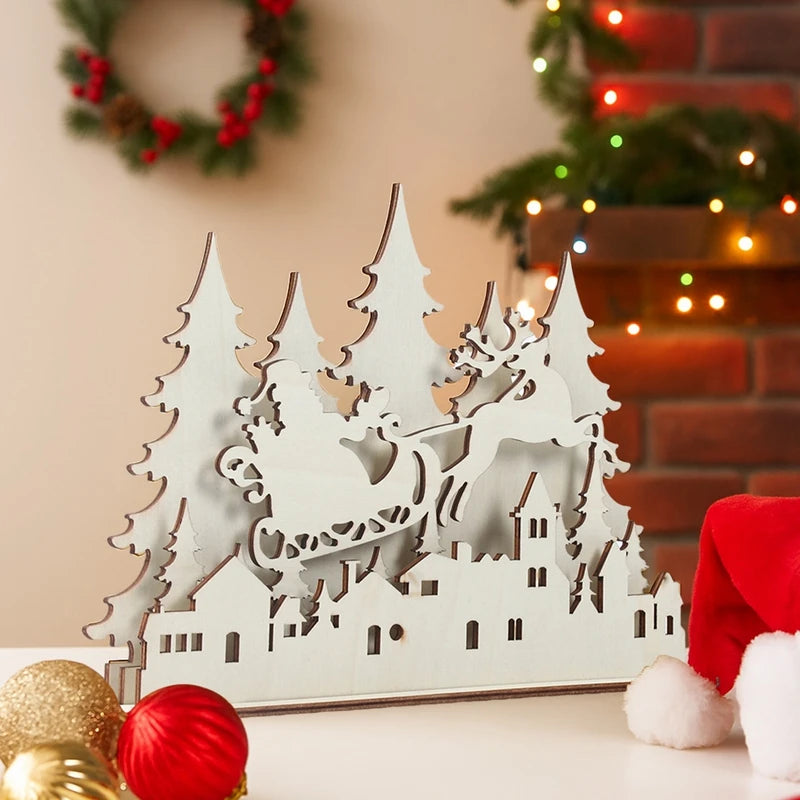 DIY Christmas Tee Wooden Ornament Christmas Decoration for Home 2025 Pendant Xmas Ornaments Navidad Natal New Year Gift 2026