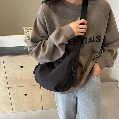 High-Capacity Nylon Crossbody Shoulder Bag for Women