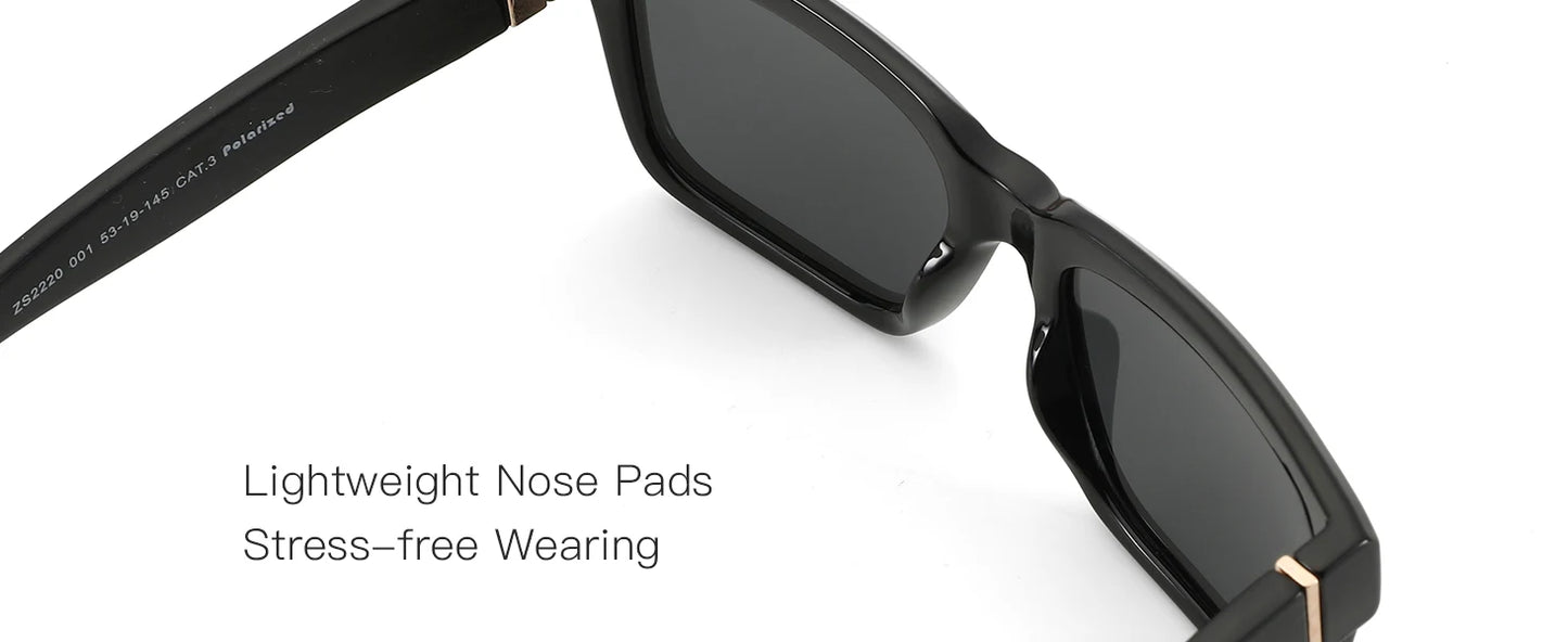 ZENOTTIC Retro Rectangle Sunglasses for Men Women Polarized UV400 Protection Classic Trendy Driving Sun Glasses