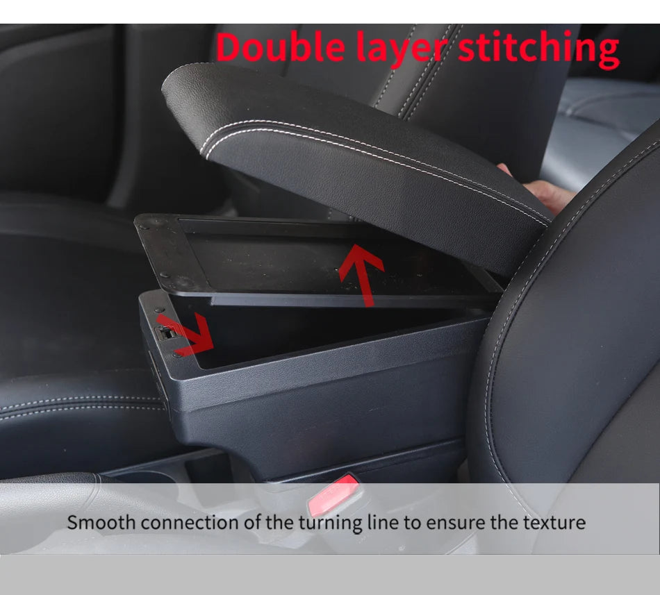 For Citroen C1 Armrest Box For Peugeot 107 Toyota Aygo BJ Armrest Car Accessories Store box Interior detail Simple installation