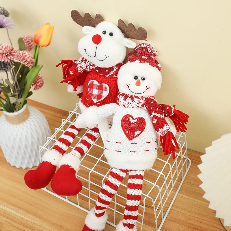 Christmas Dolls Santa Claus Snowman Elk Long Legs Doll Merry Christmas Decoration For Home Xmas Gift Happy New Year 2025 Navidad