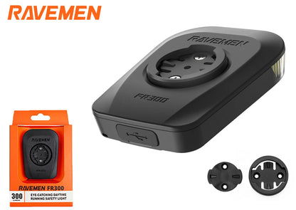 RAVEMEN Bike Light Set Bicycle LED Front Rear Head Rechargeable Lamp LS06(FR300+CL05) Headlight For Garmin Wahoo Taillight Set