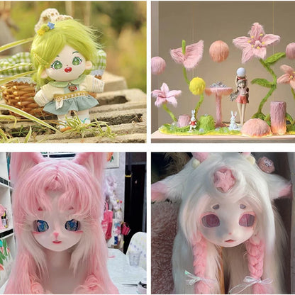 25x45cm 9cmPile Faux Fur Fabric For Sewing Doll Toy Beard Hair DIY Patchwork Material Accessories Home Decoration Cosplay Fabric