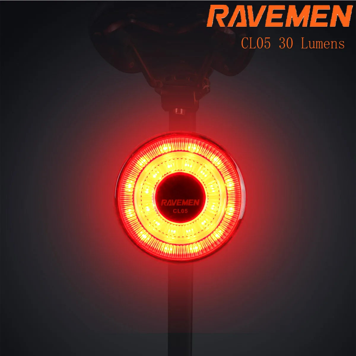 RAVEMEN Bike Light Set Bicycle LED Front Rear Head Rechargeable Lamp LS06(FR300+CL05) Headlight For Garmin Wahoo Taillight Set