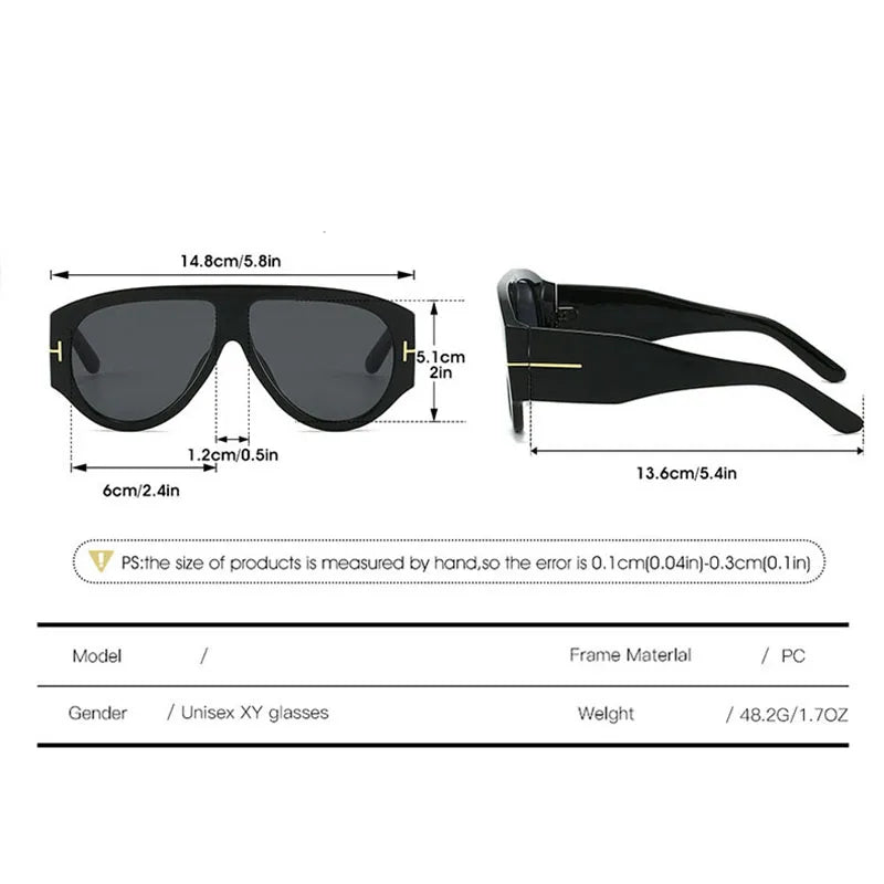 Fashion Pilot Sunglasses Women Brand Designer Large Frame Ins UV400 Ladies Shades Glasses