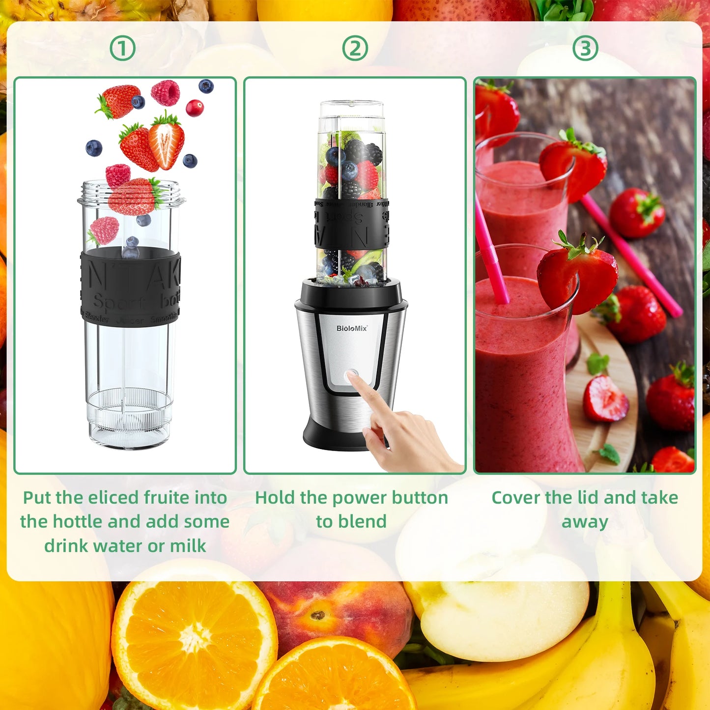 BioloMix 700W 3-in-1 Juicer & Blender
