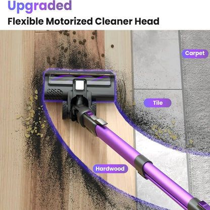 Poweart V870 Cordless Vacuum Cleaner 30KPa 8-in-1 Stick Vacuum up to 45min Runtime for Hardwood Floor Pet Hair Home Car Cleaning