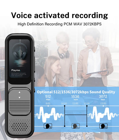 Deelife Professional Digital Voice Recorder With Playback MP3 Music Player 64G Noise Reduction small sound recorder