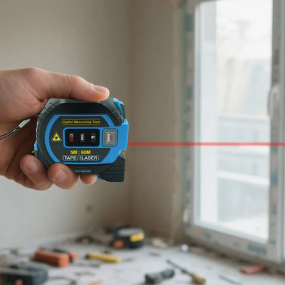 Laser Tape Measure 3 In 1 Digital Tape Measure High Precision Laser Rangefinder Steel Tape Measure High Elasticity