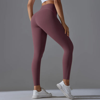 Women's High Waisted, Tight Fitting, Sexy Peach Hip Lifting Yoga Pants, Gym Exercise, Running, Pilates, Leggings Yoga Pants