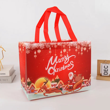 Christmas Gift Bag Santa Claus Snowman Candy Gift Packaging Bag 2024 Merry Christmas Party Home Decor Navidad Noel 2025 New Year