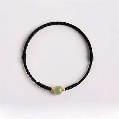 Handmade Adjustable Jade Bead Couples Bracelet – Lucky Charm
