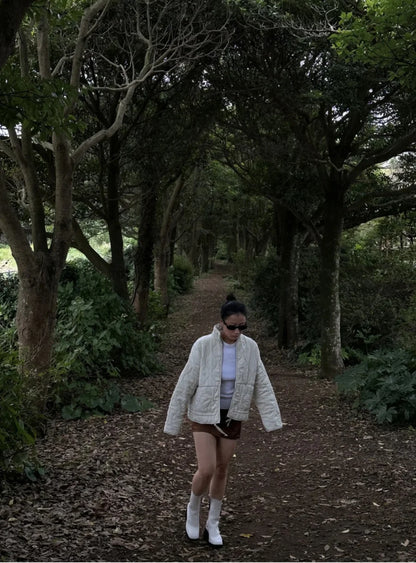 Quilted Cotton Jacket for Women Traf 2024 Winter New Arrival Zw Series Soft Lenzing Fabric Vintage Warm Coat 4088242