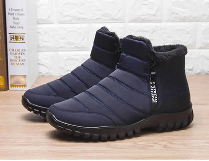 Men's sneakers Warm Cotton Zipper Snow Ankle Boots, casual shoes designer shoes Waterproof Snow Boots free shiping shoe