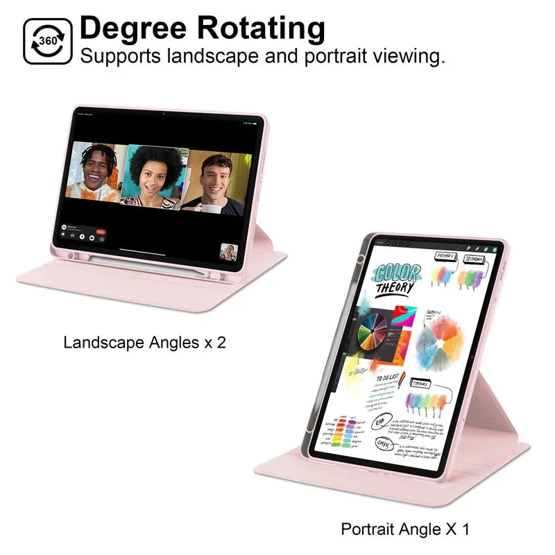 For Redmi Pad Pro 12.1 inch 360 Rotating Magnetic Smart Tablet Cover For Xiaomi Redmi Pad Pro 12.1 2024 Case with Pencil Holder