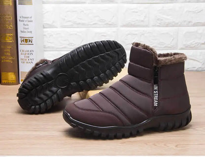 Men's sneakers Warm Cotton Zipper Snow Ankle Boots, casual shoes designer shoes Waterproof Snow Boots free shiping shoe