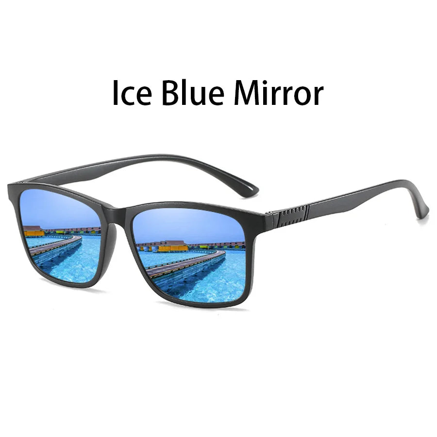 6 PCS Fashion Vintage Check Square Sunglasses Men Women Fishing Driving Luxury Brand Designer Sun Glasses Retro UV400 Eyewear