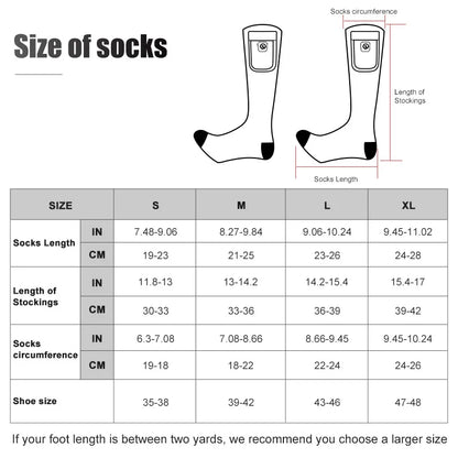 SNOW DEER Rechargeable Electric Skiing Heated Socks Winter Warm Thermal Cycling Sock Stocking Men Women For Motorcycle Cycling