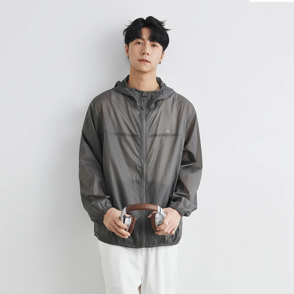 Men’s UPF 50+ Ice Silk Sun Protection Jacket – Lightweight, Breathable, Summer UV Hoodie
