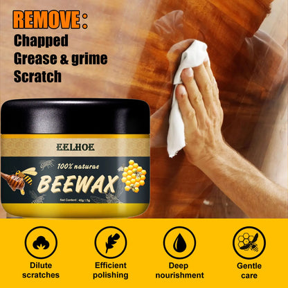 Wood Care Wax Solid Wood Furniture Polishing Seasoning Beeswax Polisher Waterproof Furniture Care Maintenance Beeswax