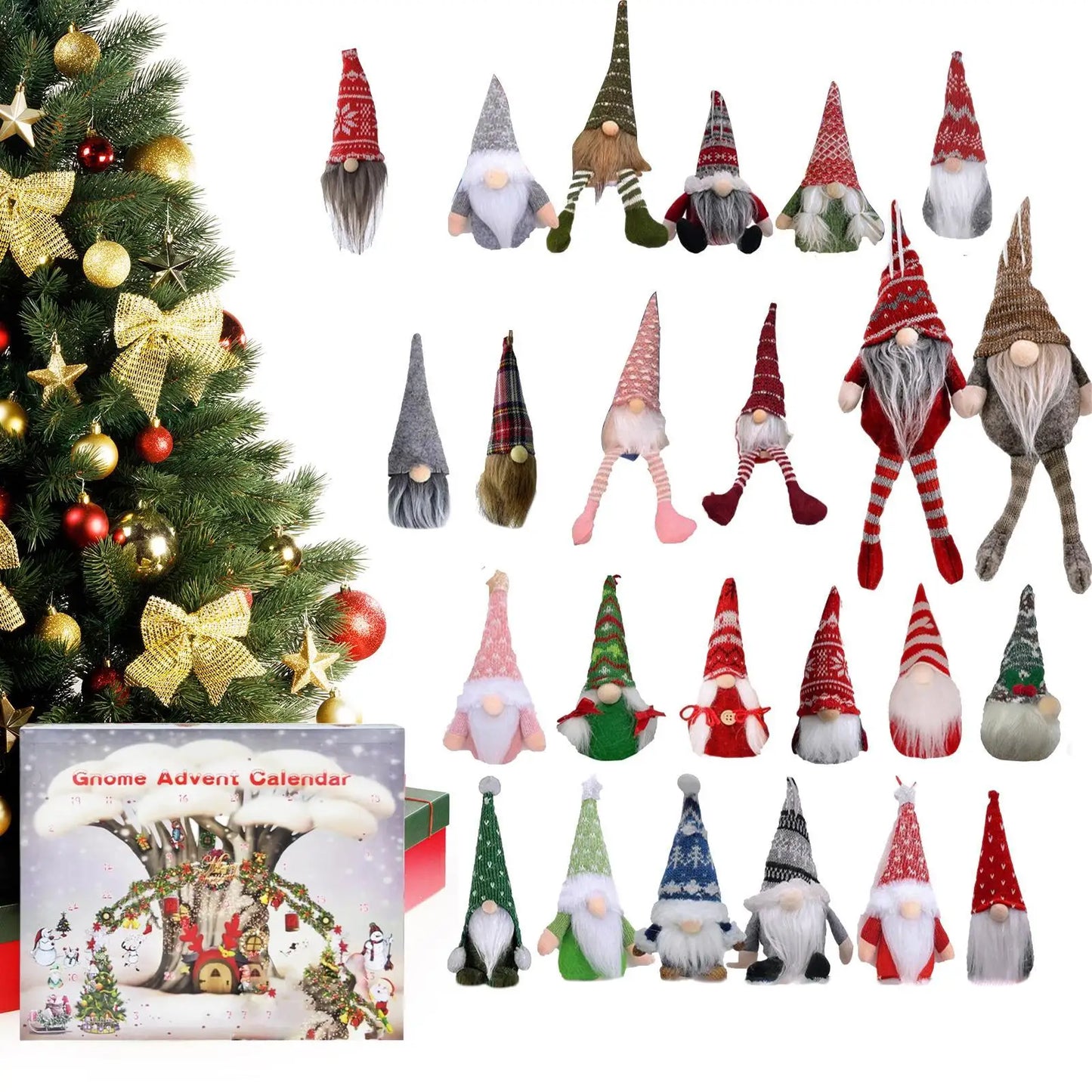 2025 new Christmas Advent Calendar 24 Day Christmas Gnome Advent Calendar Christmas Decor Calendar Gift