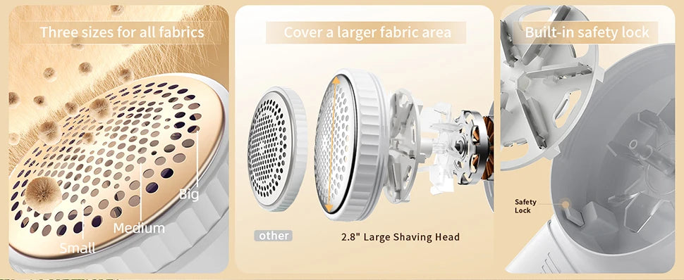 Fabric Shaver, 2 in 1 Rechargeable Lint Remover with Brush with Digital Display 3 Speeds Lint Shaver for Clothes Sofa Bedding