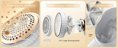 Fabric Shaver, 2 in 1 Rechargeable Lint Remover with Brush with Digital Display 3 Speeds Lint Shaver for Clothes Sofa Bedding
