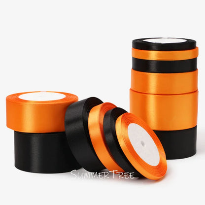 Satin Ribbon 25yards 6mm - 50mm Sash Gift Wrap Bow Handmade DIY Craft Halloween Christmas Wedding Birthday Party Decoration