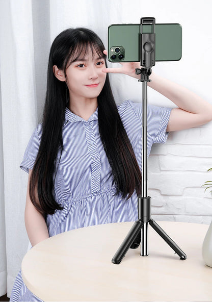 Bluetooth Selfie Stick Tripod with Remote – Compatible with iPhone & Android