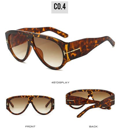 Fashion Pilot Sunglasses Women Brand Designer Large Frame Ins UV400 Ladies Shades Glasses