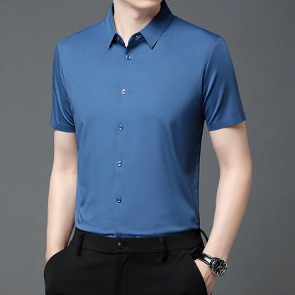 Men’s Ultra Stretch Short Sleeve Shirt – Breathable Business Casual
