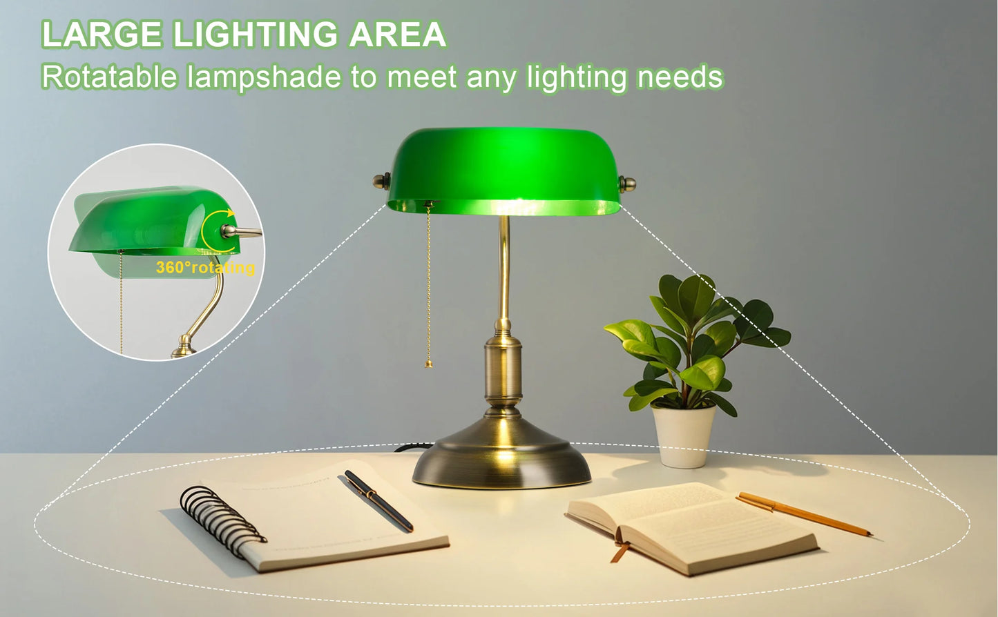 Modern bank desk lamp with US plug pull switch acrylic lampshade without light bulb very suitable for bedroom office and bank