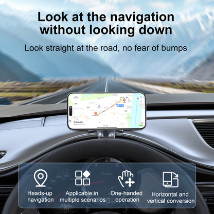Magnetic 360 Degree Rotation Dashboard Car Phone Holder [Strong Compression Clamp] Clip on Dashboard for 4 to 7 inch Smartphones