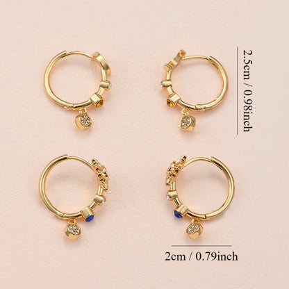 Sun & Moon Crystal Hoop Earrings – Romantic Gift for Women